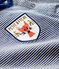 Tee-shirt in lana e cotone bebè. blu MEDIEVAL/bianco MARSHMALLOW