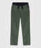 Pantaloni dritti in velluto medio bambina / bambino verde VALLEE