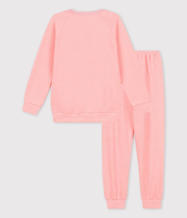 Pigiama in spugna grattata rosa