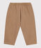 Pantaloni stile cargo in cotone tinta unita con stemma neonato beige ROCHE CLAIR