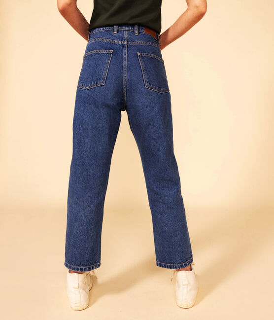 Jeans eco-sostenibili in cotone Donna blu BLEU DELAVE