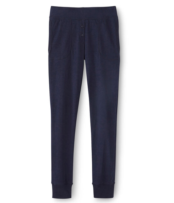 Pantaloni donna stile caleçon in tubique extra leggero blu SMOKING