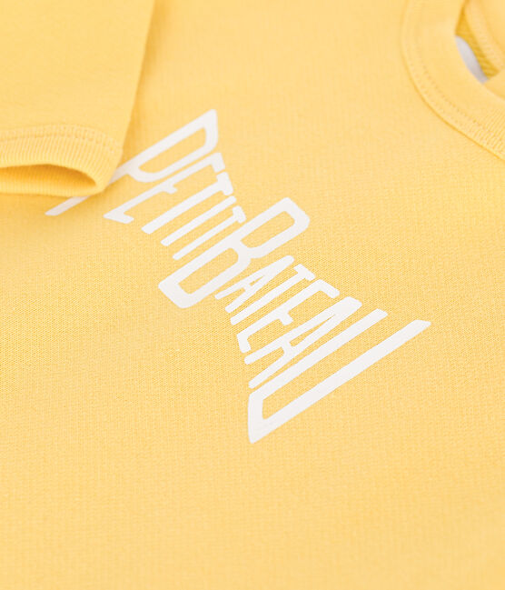 Felpa in cotone tinta unita neonato giallo ORGE