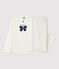 Pigiama bambina a pois in cotone biologico bianco MARSHMALLOW/blu MEDIEVAL