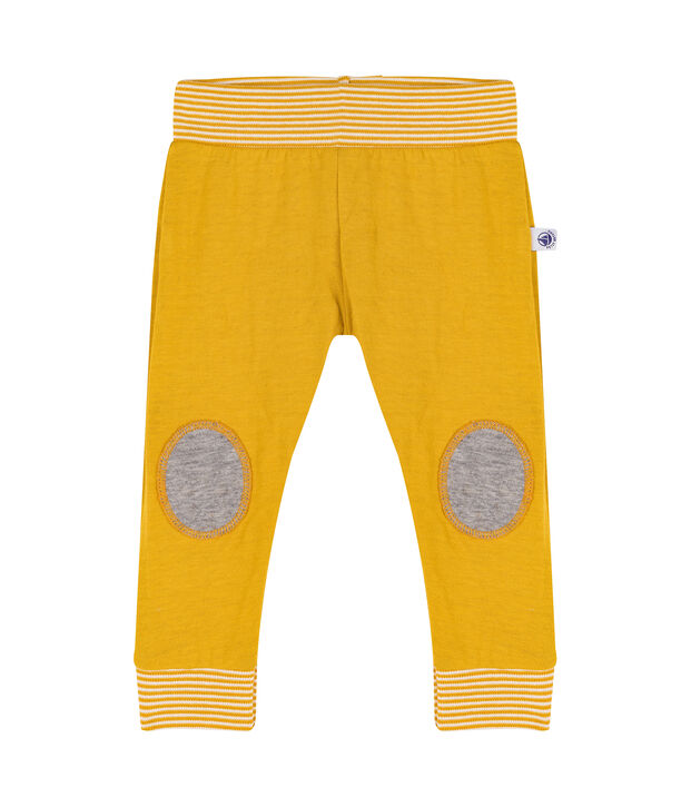 Pantalone beb&egrave; in tubique giallo
