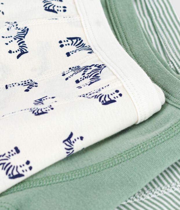 Set di boxer in cotone con stampa zebrata in vita bambino multicolore