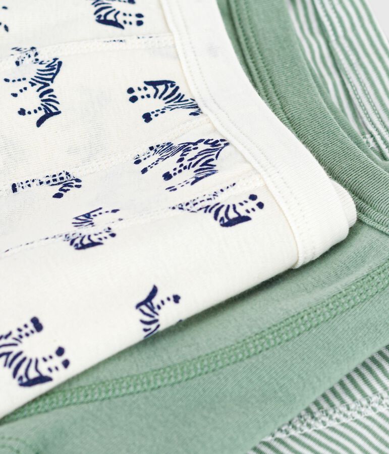 Set di boxer in cotone con stampa zebrata in vita bambino multicolore