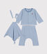 Set 3 pezzi in cotone neonato