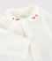 Body con colletto ricamato bebè in cotone biologico bianco MARSHMALLOW