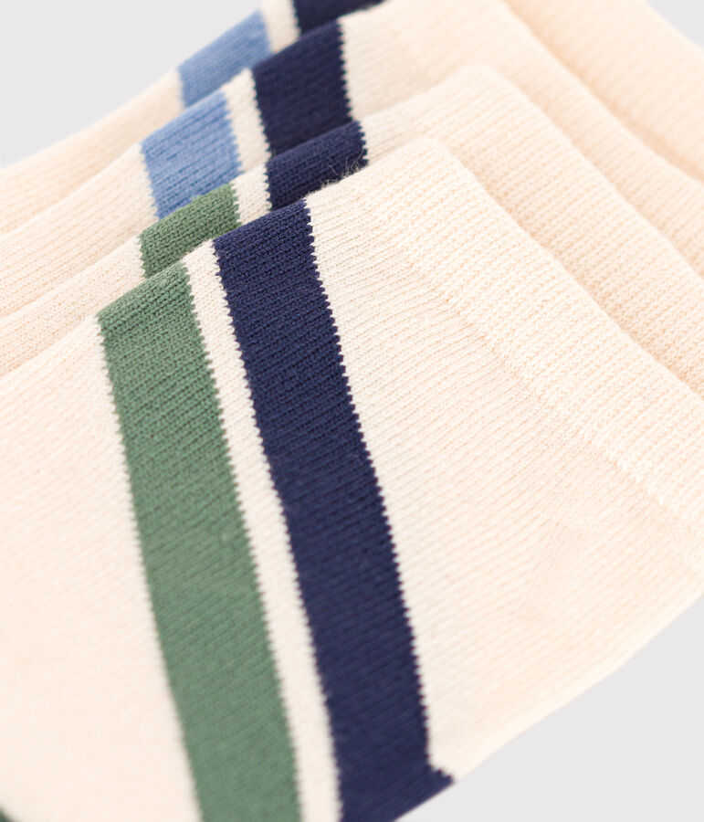 2 paia di calzini bambino in cotone a righe multicolore