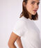 T-shirt L'ICONIQUE cocotte in cotone Donna bianco ECUME