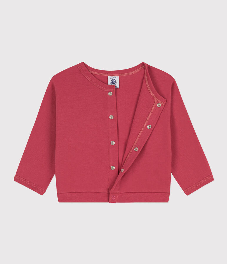Cardigan neonato in cotone rosa PAPI