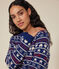 Maglione in misto lana e cotone jacquard donna blu MEDIEVAL/bianco MULTICO