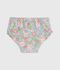 Slip da bagno a volant con stampa a fiori neonato blu/multicolore