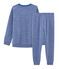 Pigiama bambino in spugna bouclette grattata, super calda blu MAJOR/grigio SUBWAY