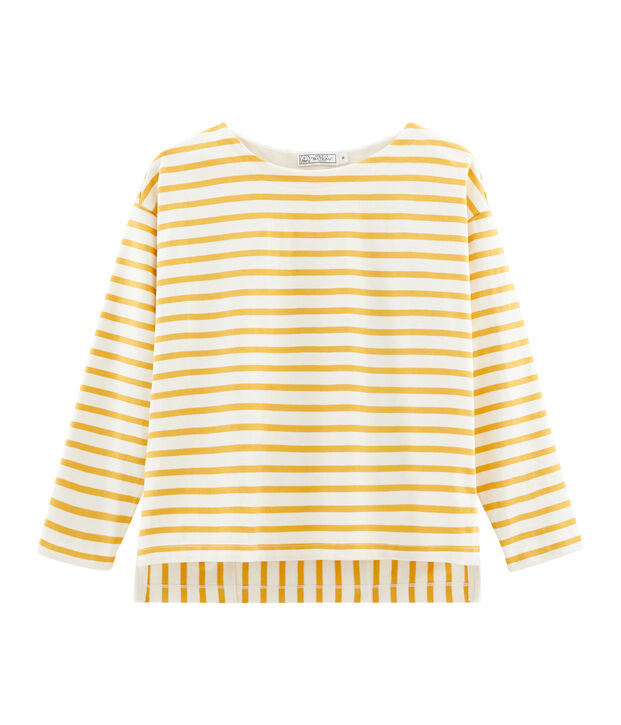 Marini&egrave;re donna grafica bianco/giallo