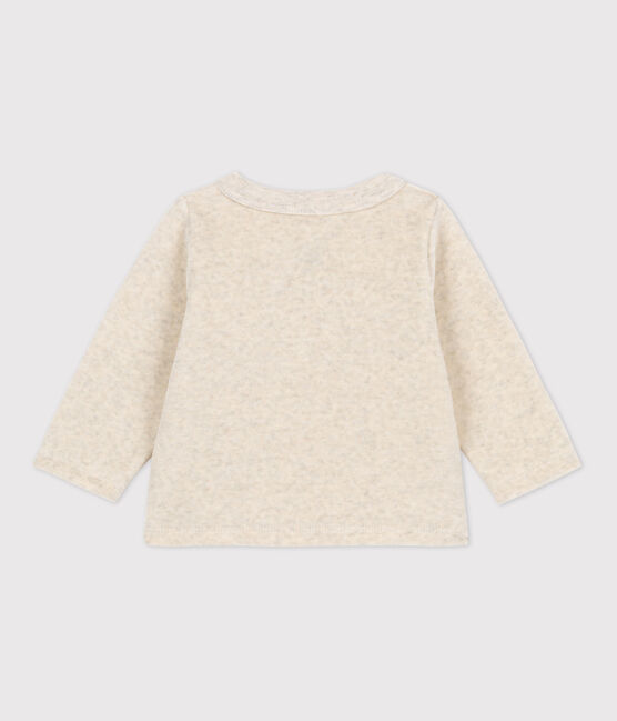 Cardigan bebè in velluto di cotone beige MONTELIMAR CHINE