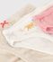 Confezione da 3 slip bambina scimmiette in cotone variante 1