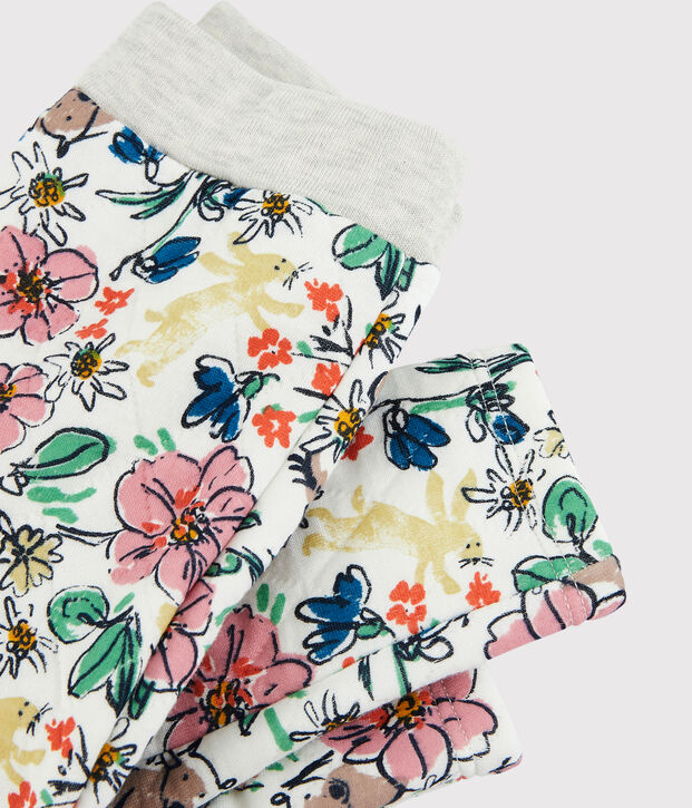 Pantalone trapuntato beb&egrave;. bianco/multicolore