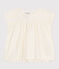 Blusa a maniche corte in cotone con mini cuore stampato neonato  bianco MARSHMALLOW/ ORGE