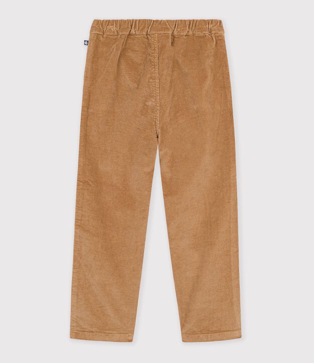 Pantaloni dritti in velluto bambino LATTE