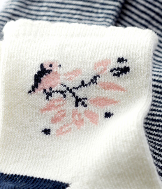 Confezione da 2 paia di calzini con motivi bebè femmina variante 1