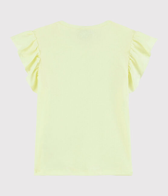 T-shirt a maniche corte in cotone bambina giallo CITRONEL