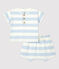 Completo 2 pezzi a righe bebè in jersey PLEINAIR/ MARSHMALLOW