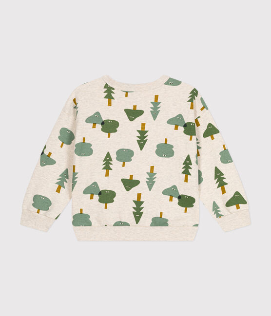 Maglia in tessuto felpato bambino beige MONTELIMAR/bianco MULTICO