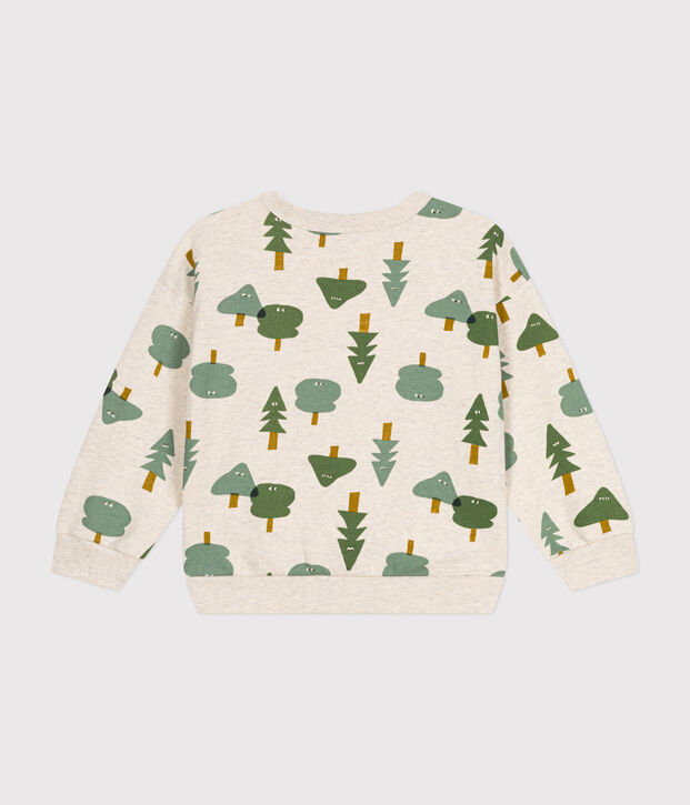 Maglia in tessuto felpato bambino beige/multicolore
