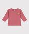 T-shirt bebè a maniche lunghe in cotone rosa ROSEWOOD