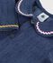 Blusa a maniche lunghe in denim tinta unita neonato blu