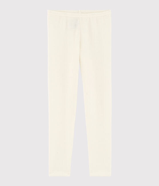 Leggings bambino tinta unita in lana e cotone grigio ECRU