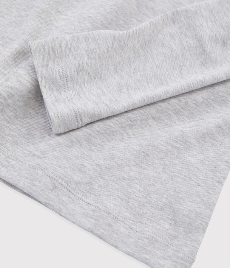 T-shirt girocollo iconica in cotone Donna grigio