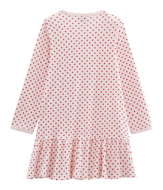 Camicia da notte bambina a costine rosa FLEUR/rosa IMPATIENCE