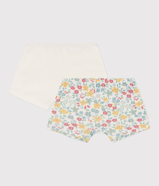 Confezione da 2 mutandine a fiori in cotone bambina variante 1
