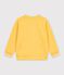 Felpa in cotone tinta unita bambina giallo
