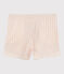Shorts in jersey bambina rosa MINOIS/bianco MARSHMALLOW