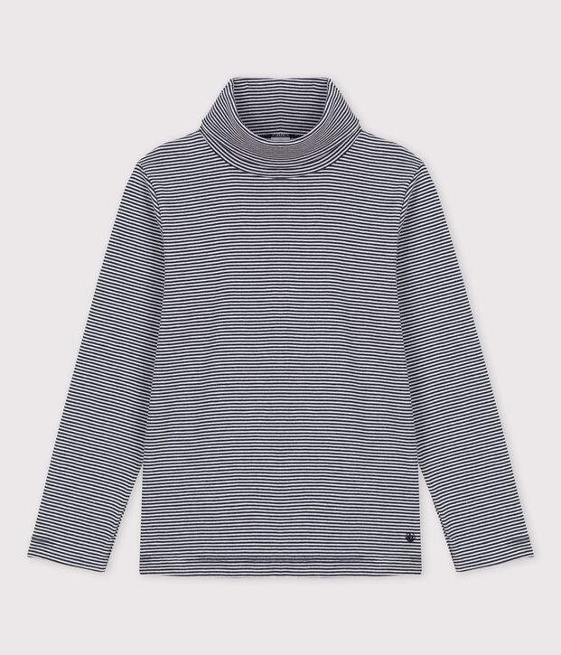 Sottogiacca in cotone bambina/bambino blu/bianco