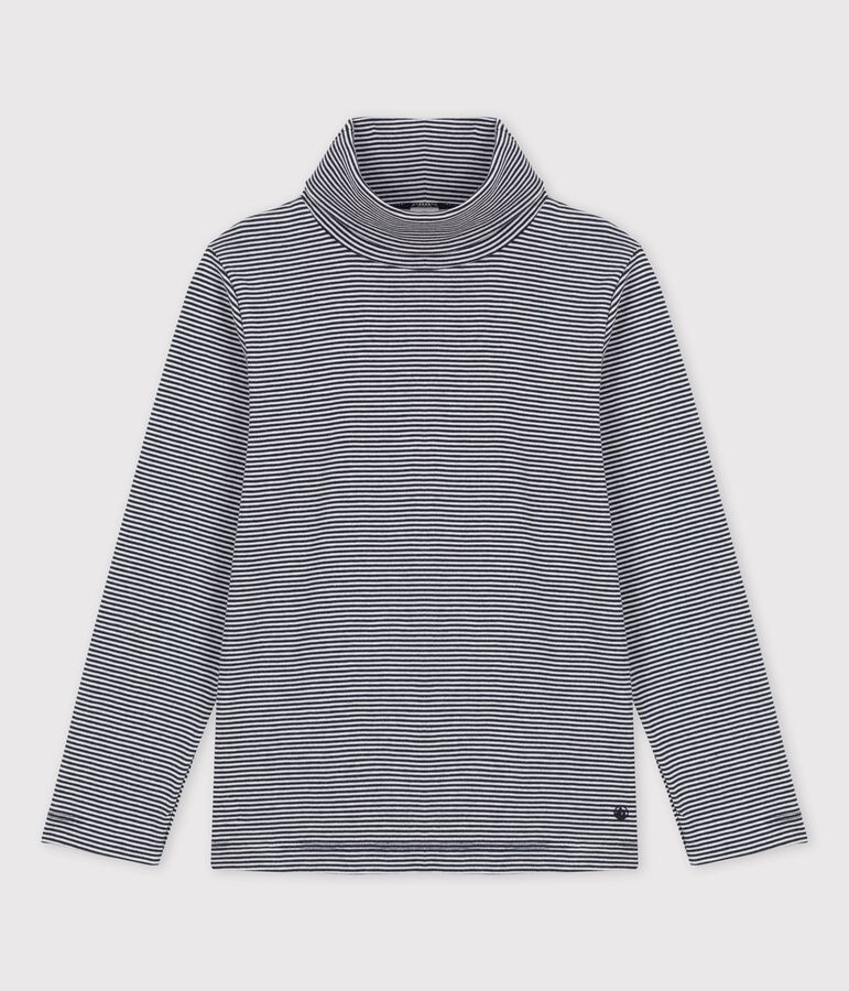 Sottogiacca in cotone bambina/bambino blu/bianco