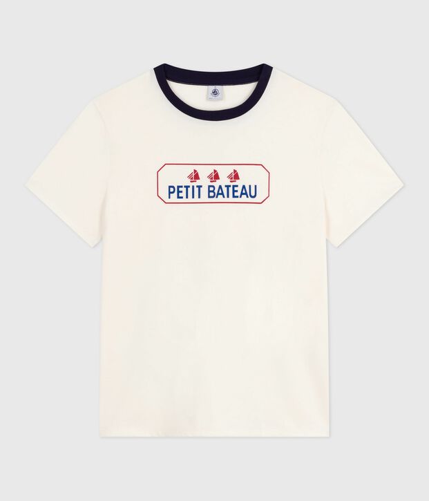 T-shirt a maniche corte e dal taglio dritto in cotone donna blu/blu