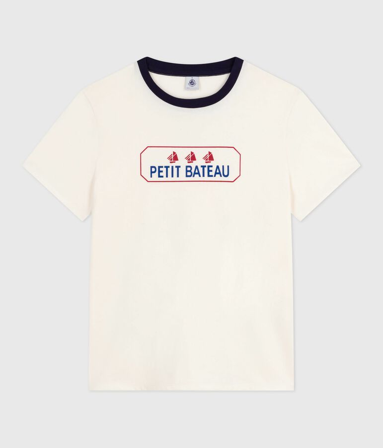 T-shirt a maniche corte e dal taglio dritto in cotone donna blu/blu