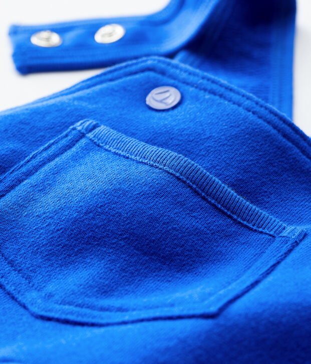 Salopette beb&egrave; lunga in molleton blu