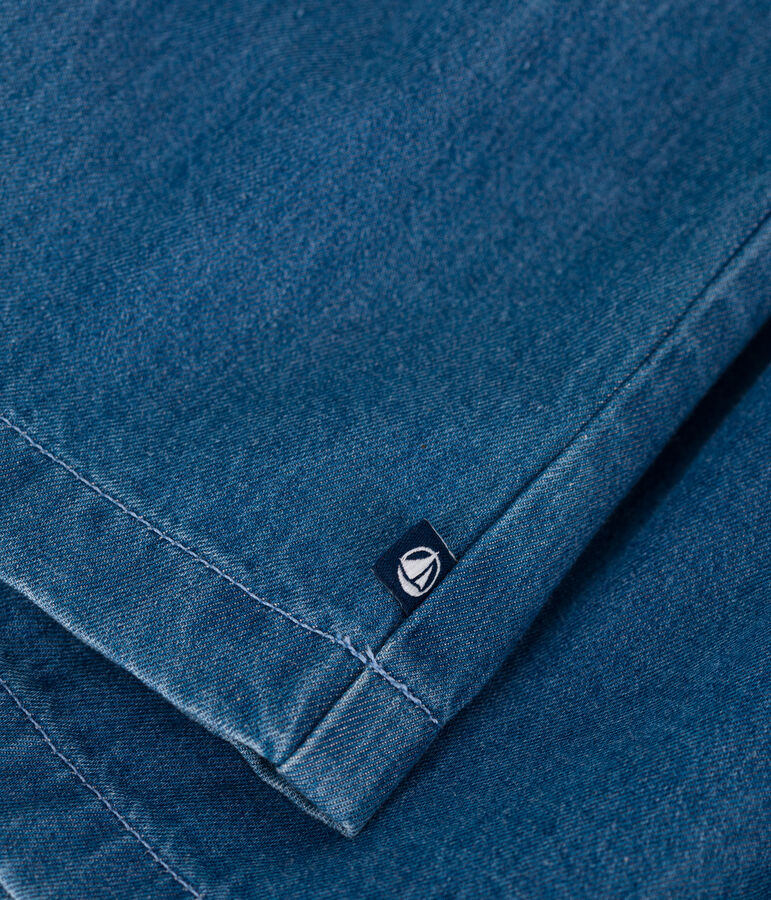 Abito senza maniche in denim leggero neonato blu