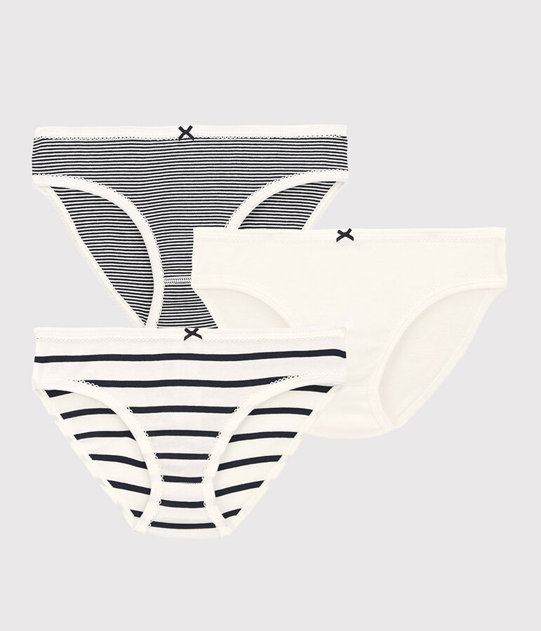 Confezione da 3 slip a righe ragazza variante 1
