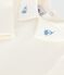 Blusa a maniche lunghe in cotone con colletto ricamato neonato bianco MARSHMALLOW