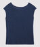T-shirt in lino tinta unita Donna blu MEDIEVAL