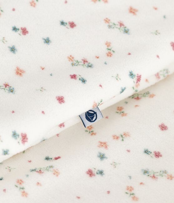 Sacco nanna in ciniglia con stampa a fiori neonato TOG 3 bianco MARSHMALLOW/bianco MULTICO