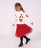 Gonna lunga in tulle tinta unita bambina rosso