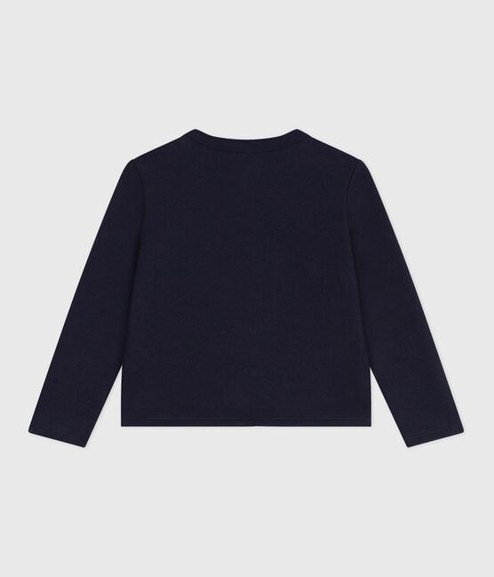 Cardigan in tessuto felpato bambina blu SMOKING